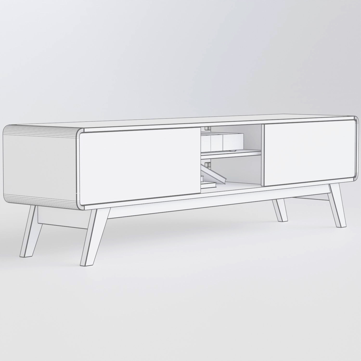 TV stand by Mopio Low-poly 3D model_7