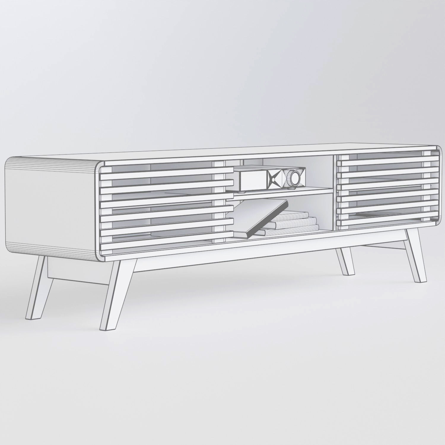 TV stand by Mopio Low-poly 3D model_8