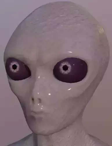 ET Grey - Rigged 3D model