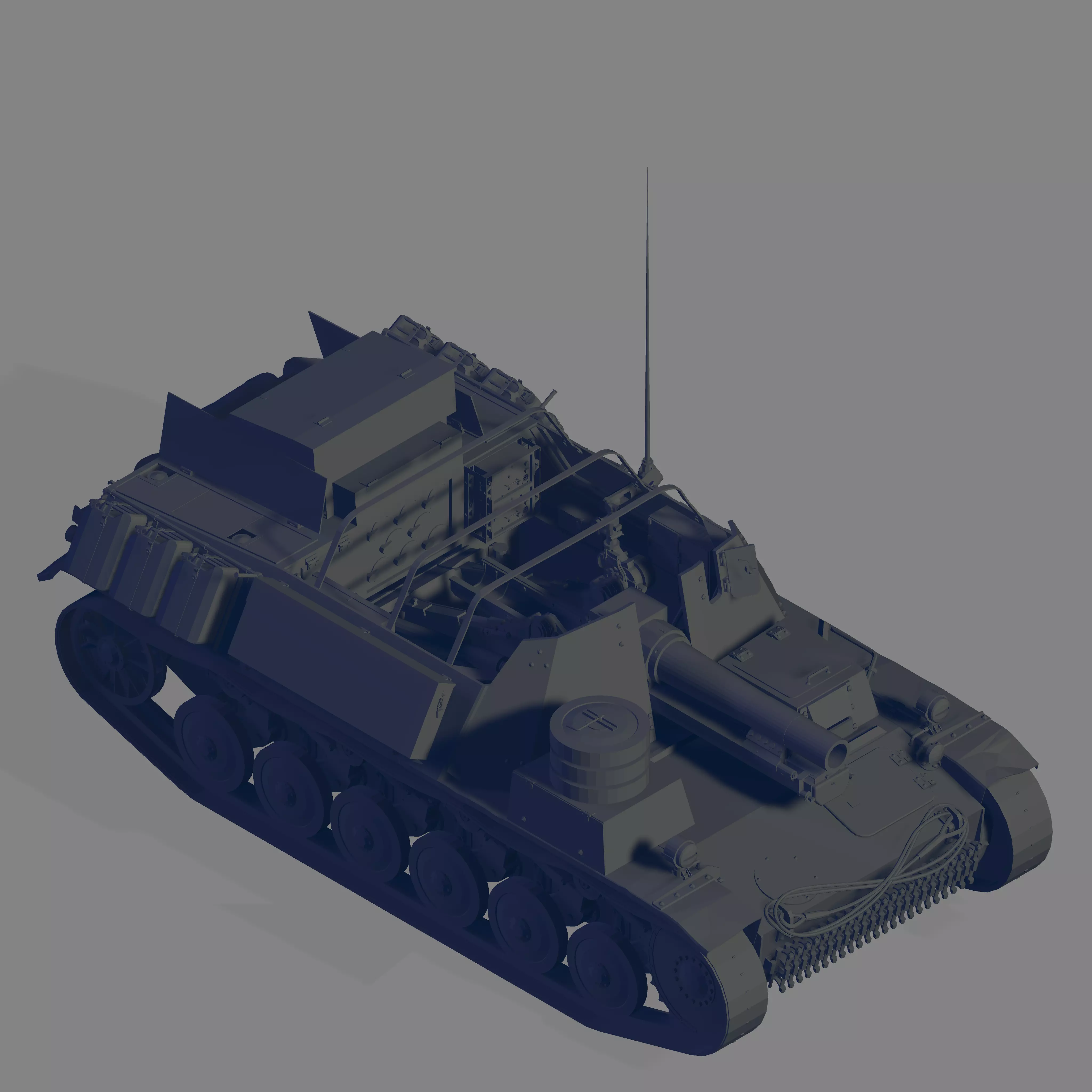 15cm sIG 33 B Sfl 3D model
