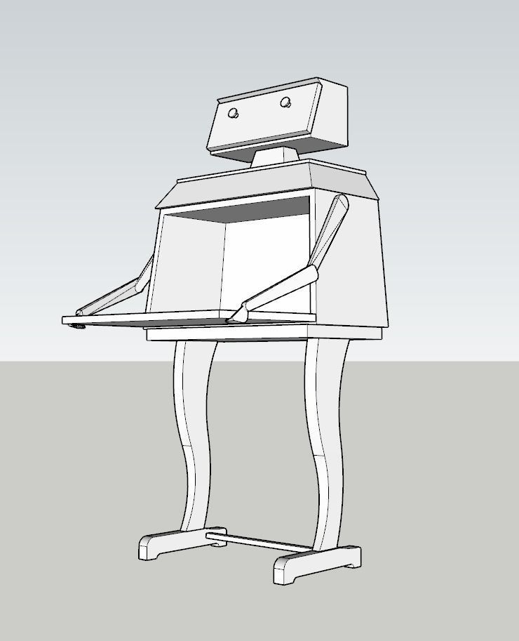 Borghesani Robot Drinks Cabinet Open 3D model_2