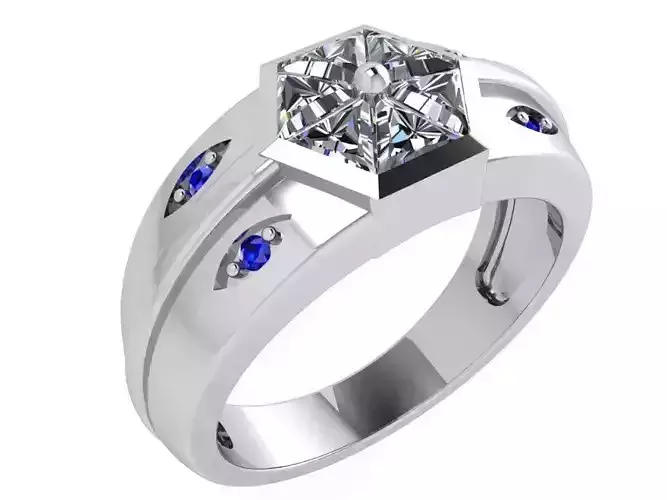 Eye diamond ring 3621 3D ptint model