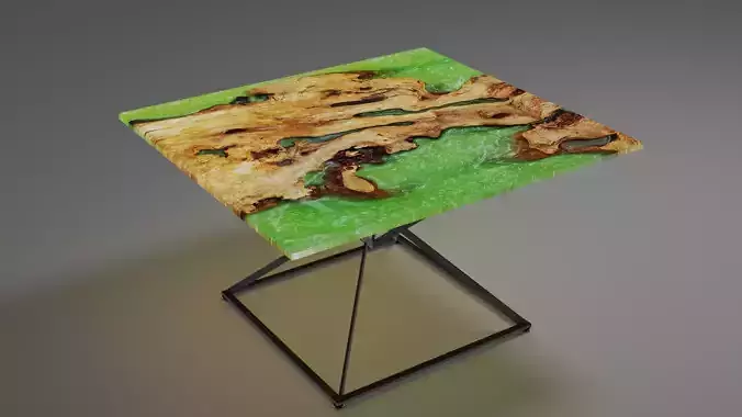 Green Island Epoxy Dining Table 3D model