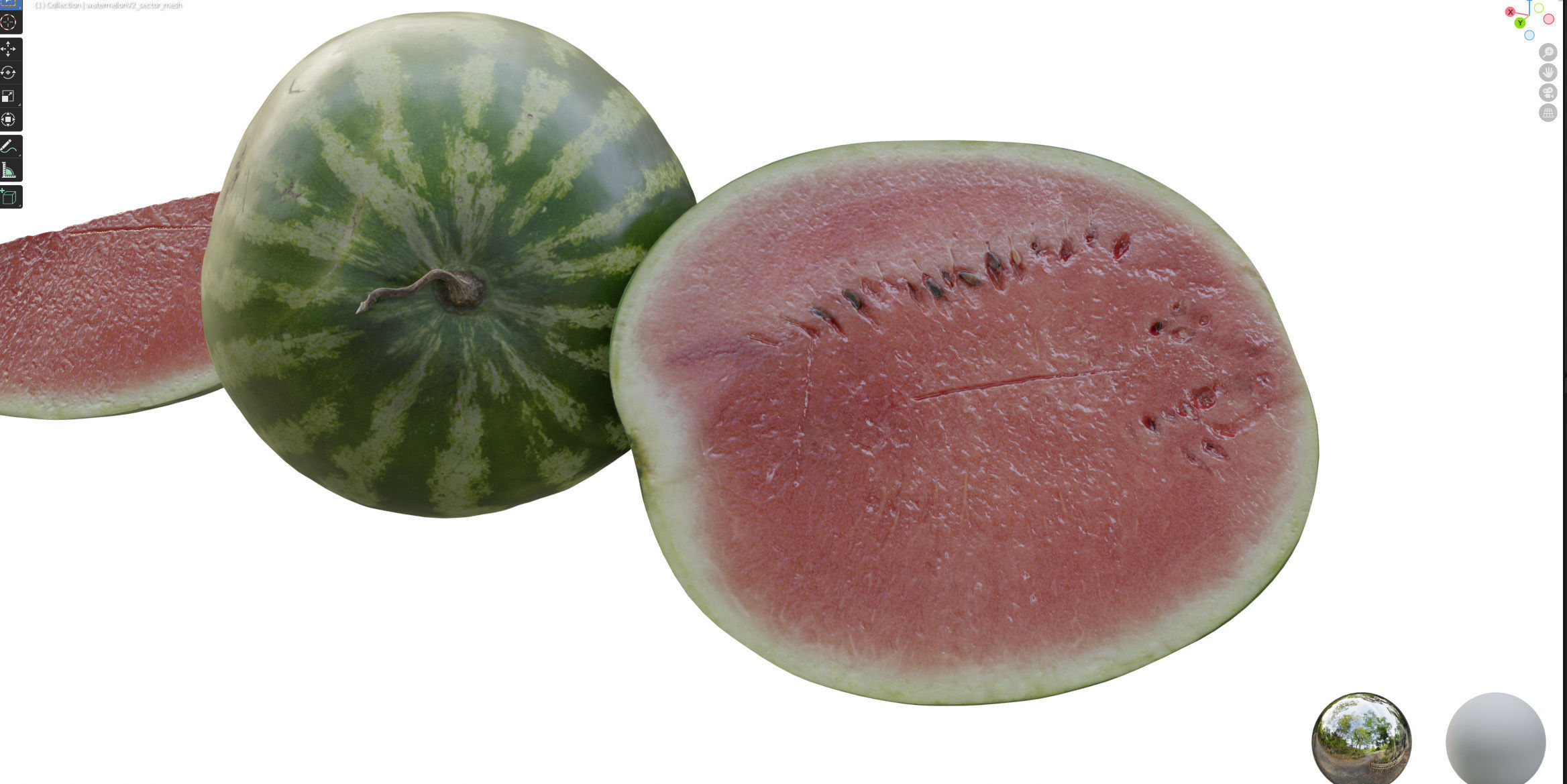4k Watermelon 3D model_15