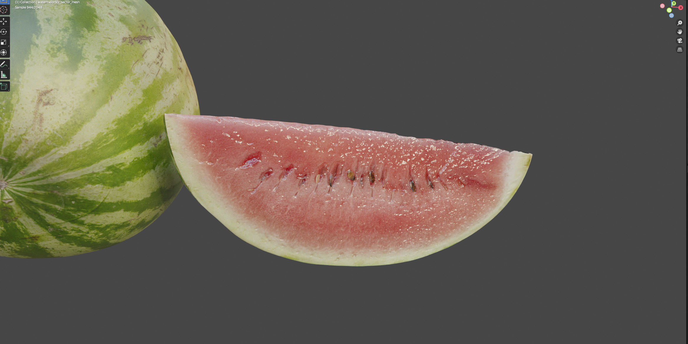 4k Watermelon 3D model_13