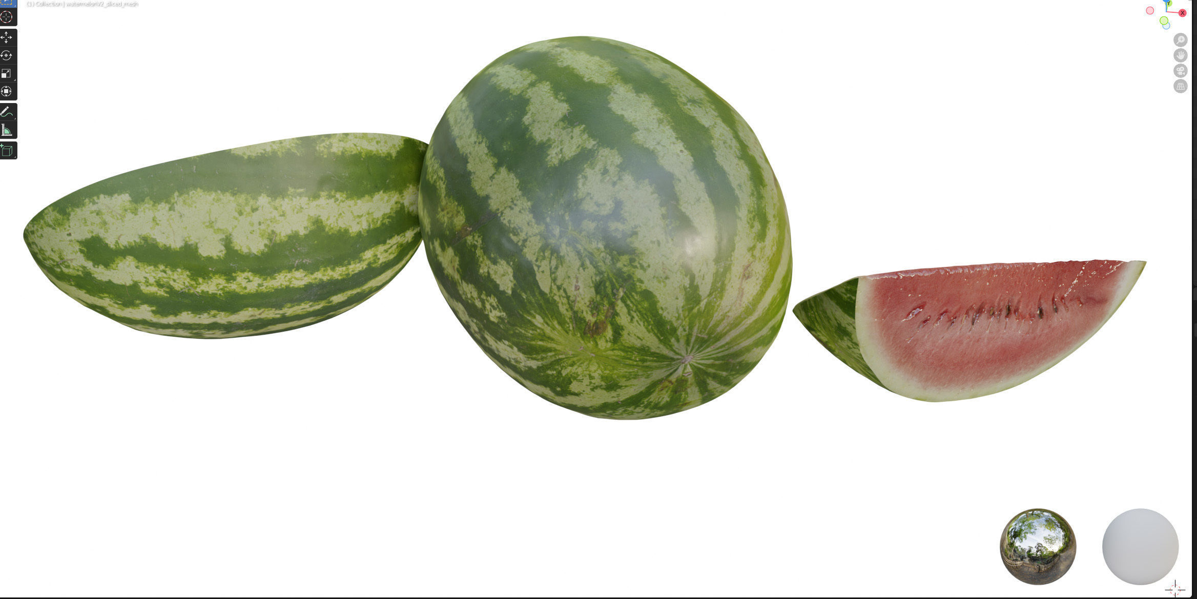 4k Watermelon 3D model_11