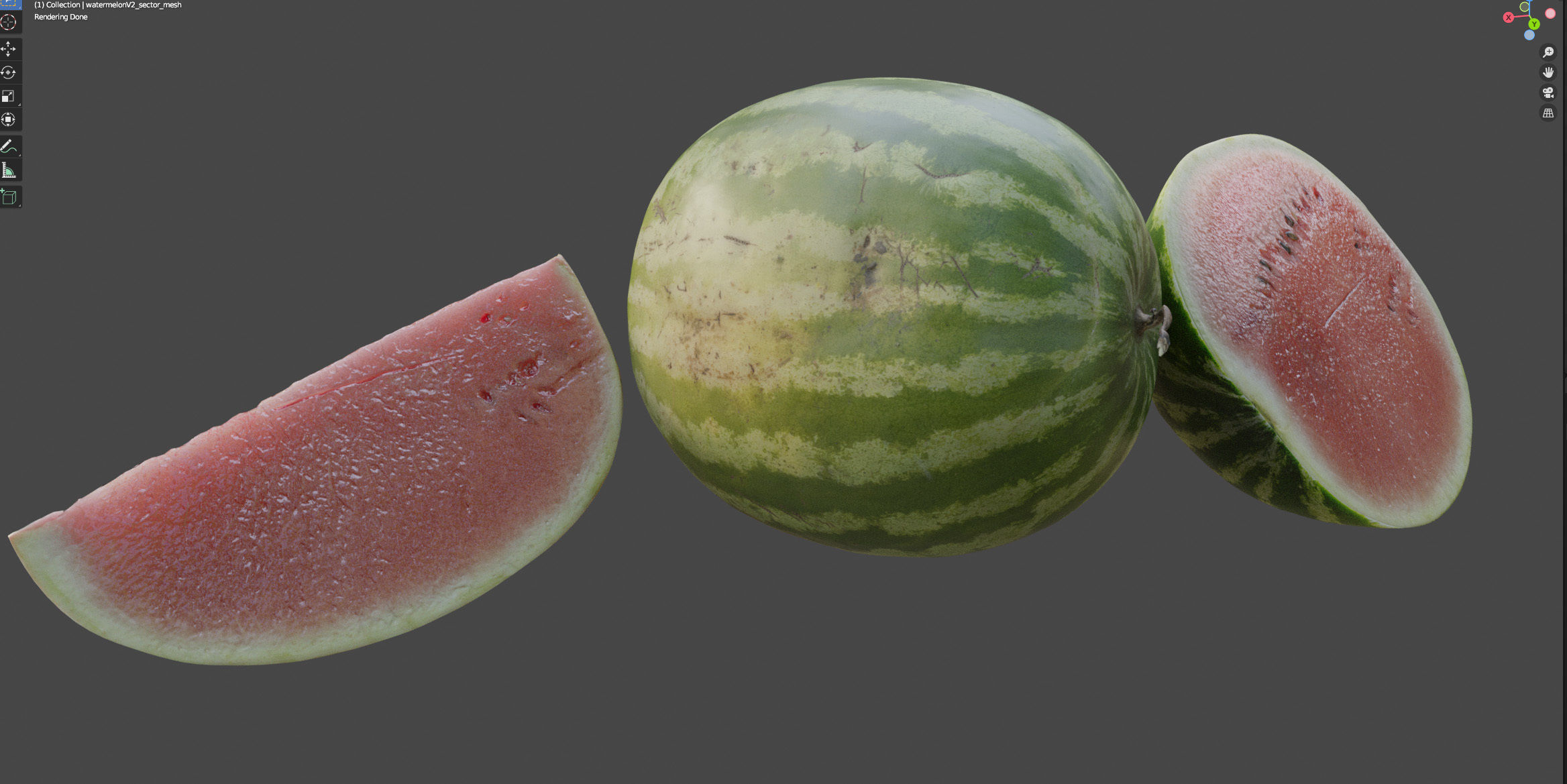 4k Watermelon 3D model_8