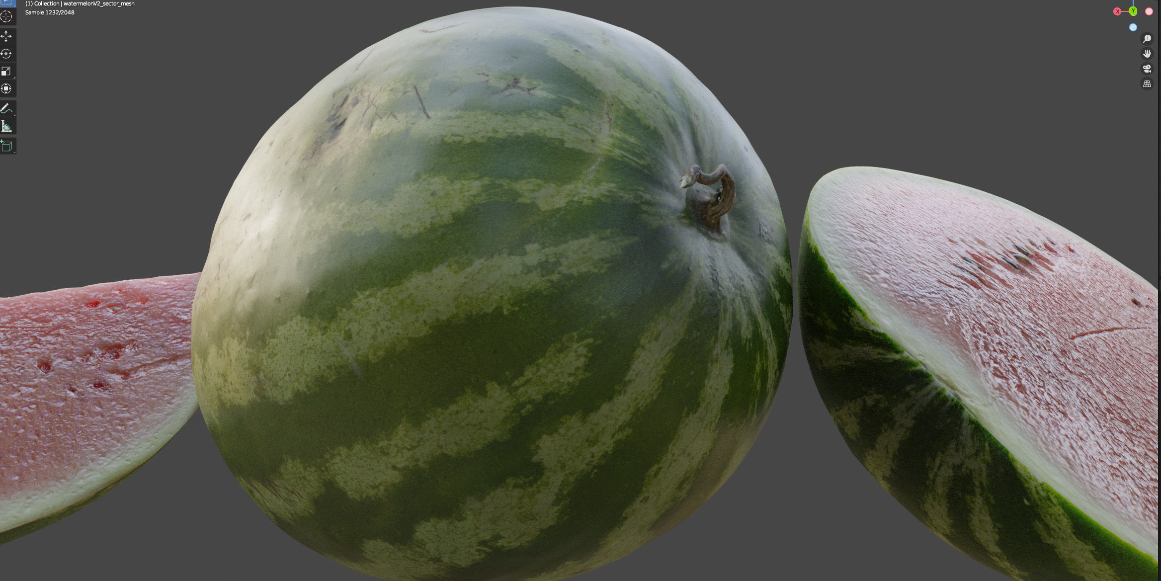 4k Watermelon 3D model_9