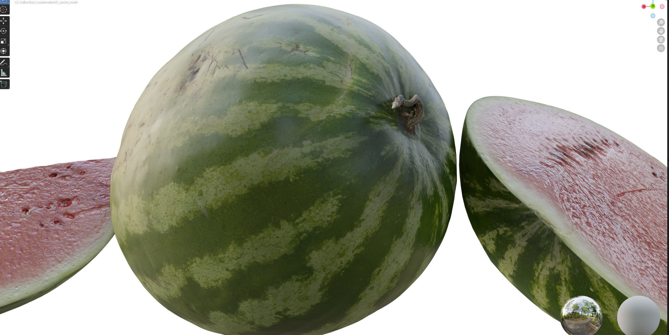4k Watermelon 3D model_17