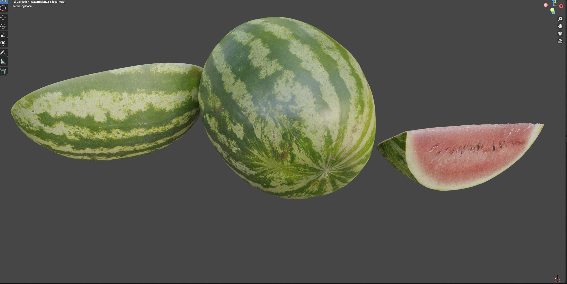 4k Watermelon 3D model_12