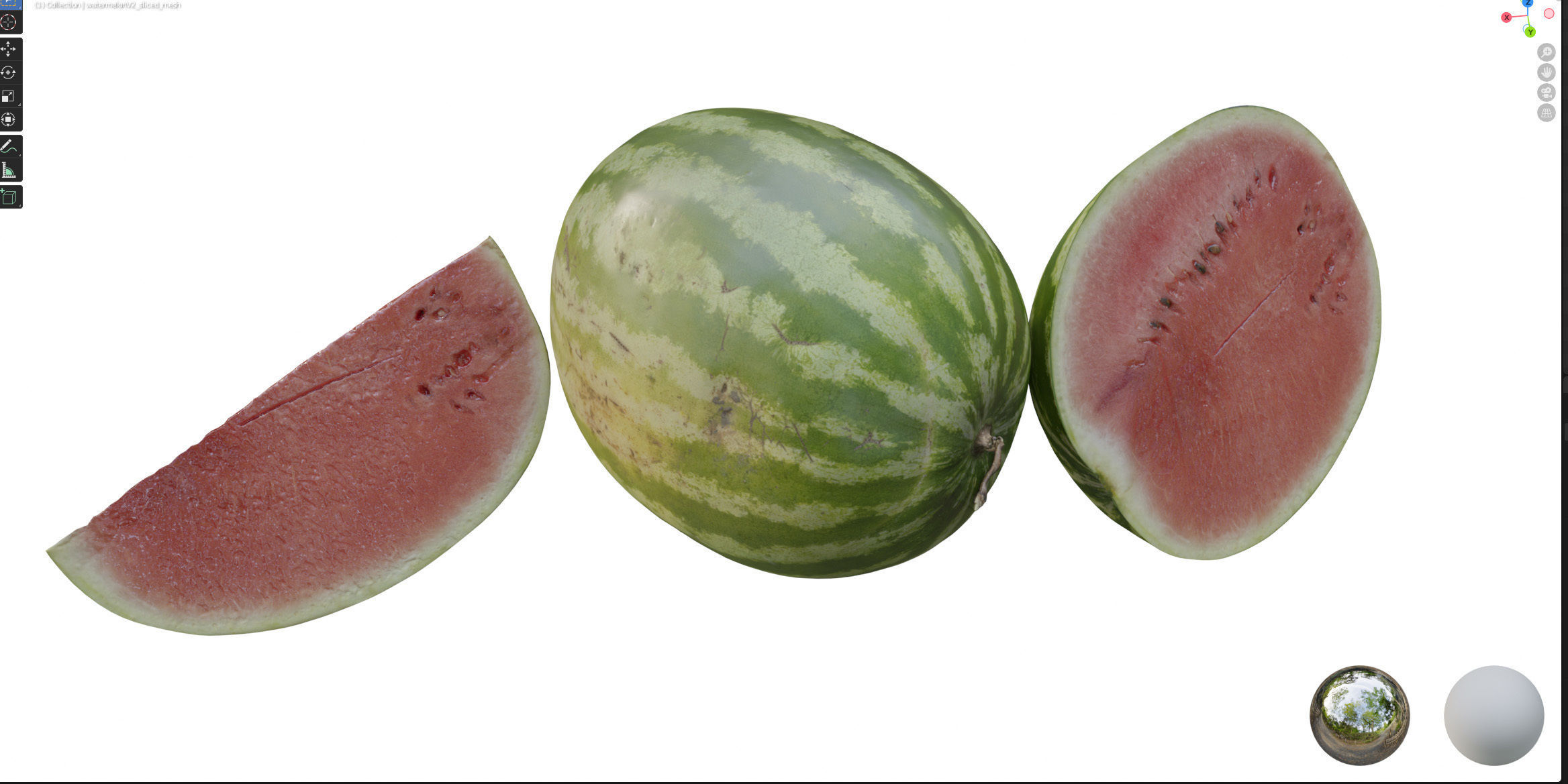 4k Watermelon 3D model_10