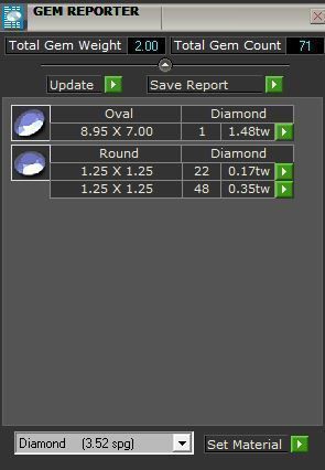 3-Row oval diamond ring 3635 3D print model 3D print model_8