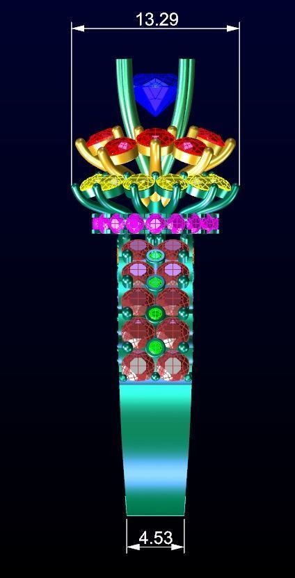 Engagement Ring 54 3D print model_7