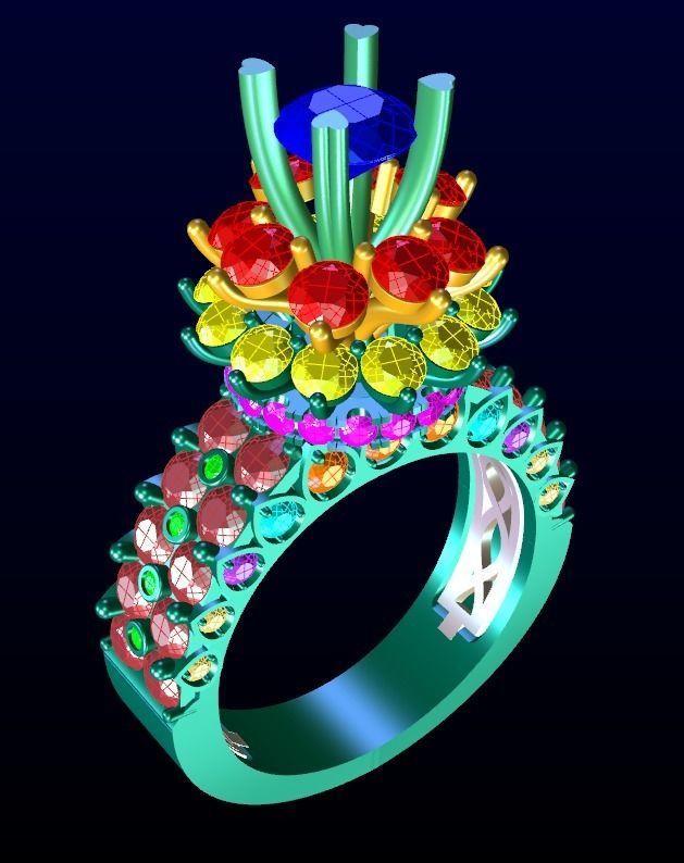 Engagement Ring 54 3D print model_5