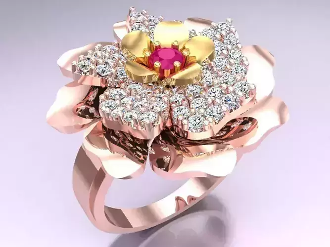 Flower Rings - Womens Ring - N2365
