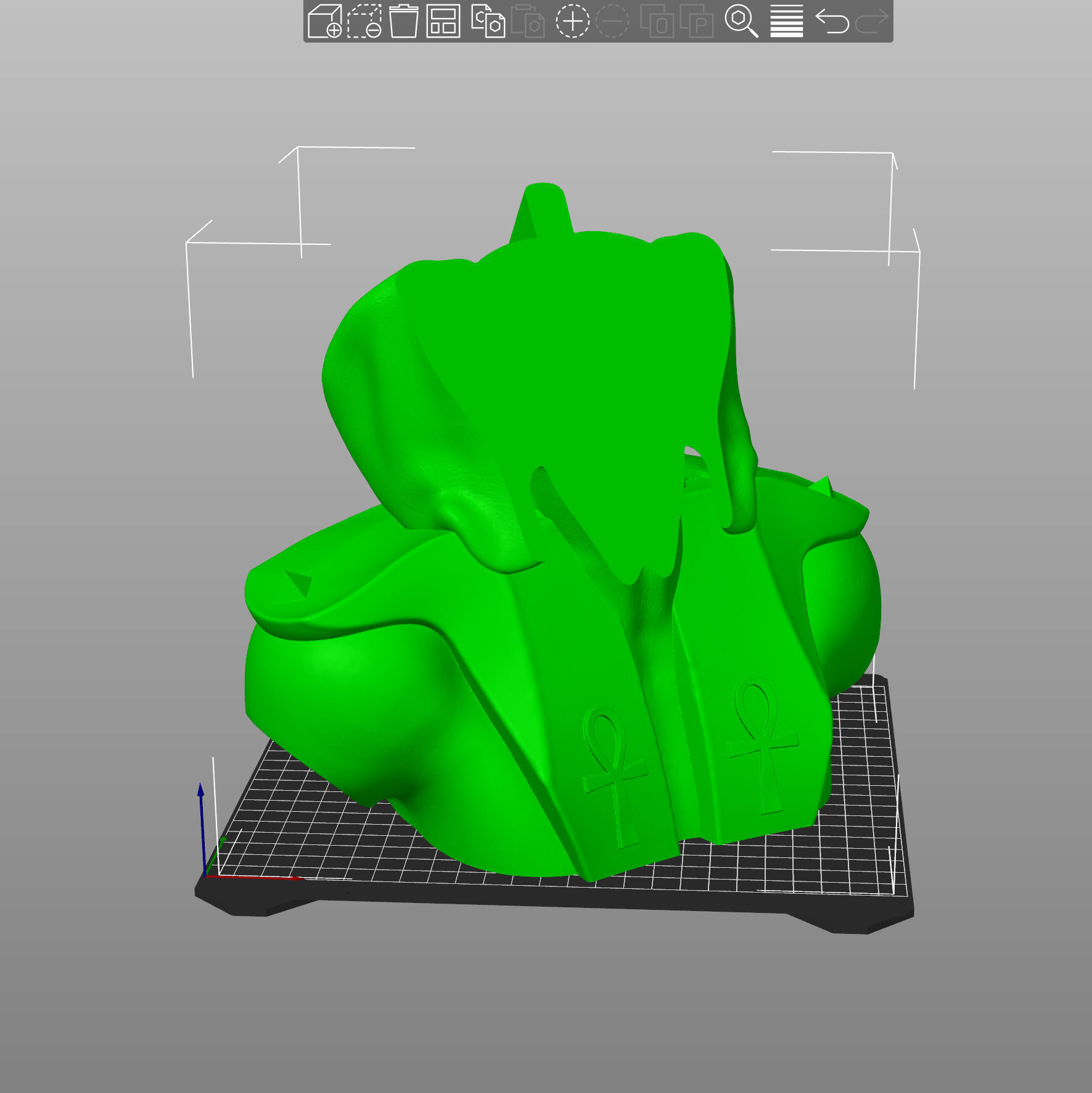 Dog Dachshund-Anubis Bust 3D print model_3