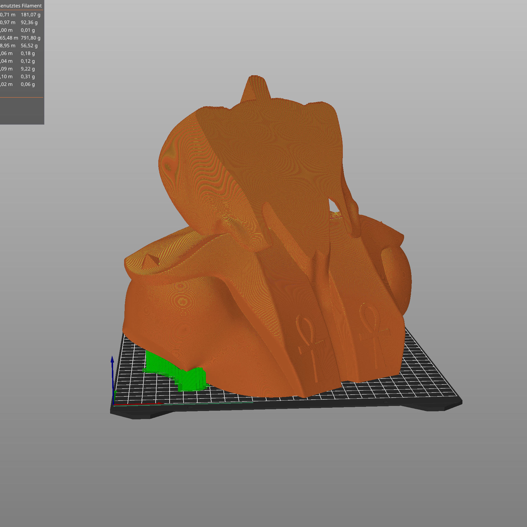 Dog Dachshund-Anubis Bust 3D print model_4