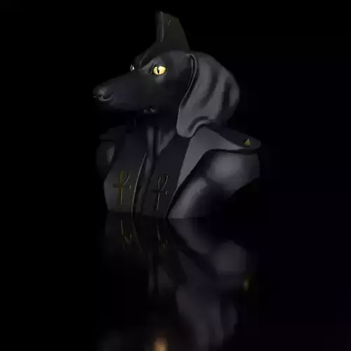 Dog Dachshund-Anubis Bust 3D print model