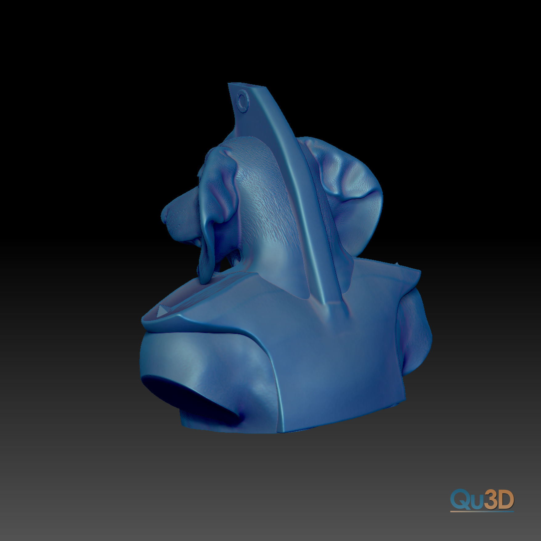 Dog Dachshund-Anubis Bust 3D print model_11