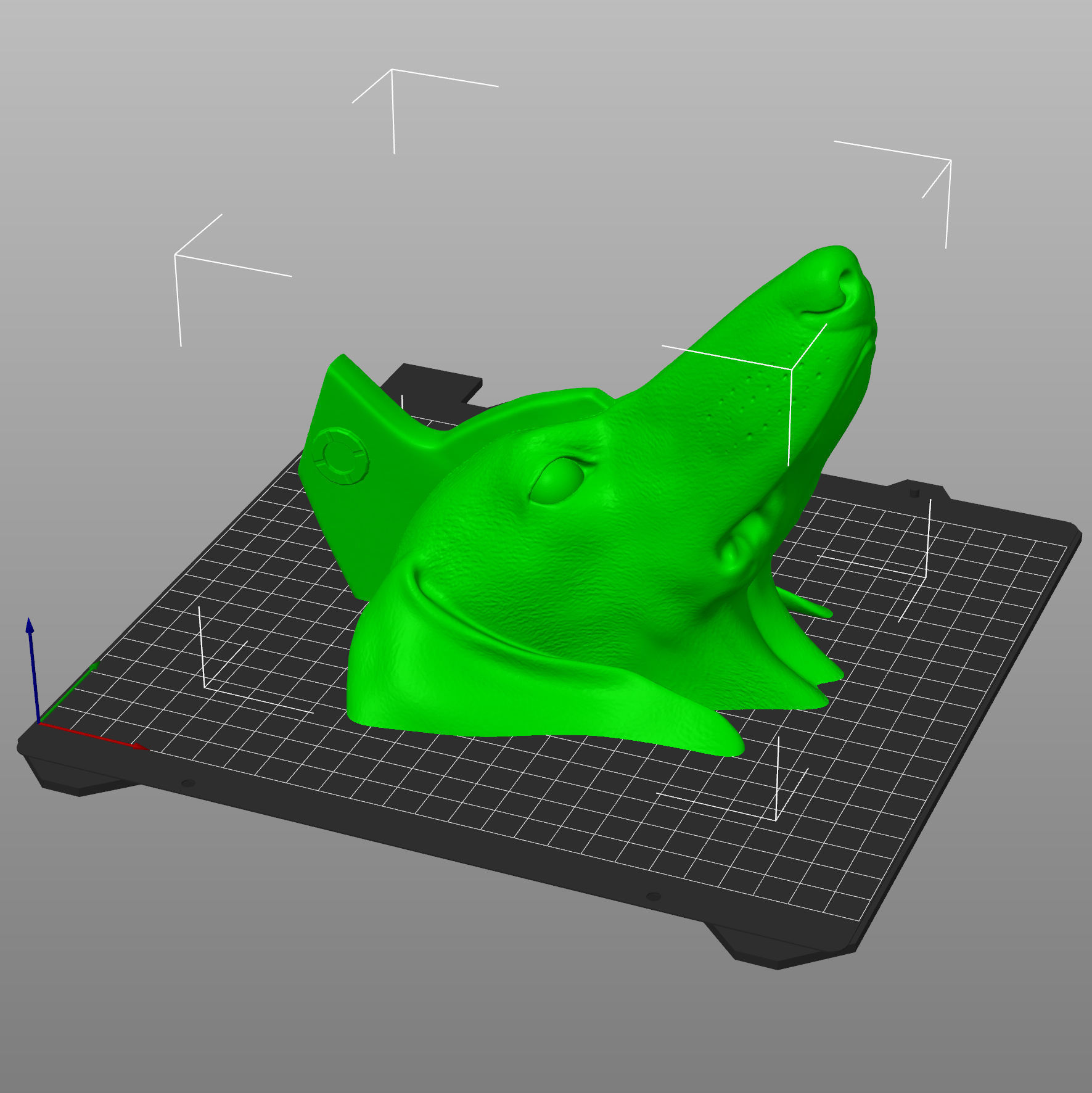 Dog Dachshund-Anubis Bust 3D print model_2