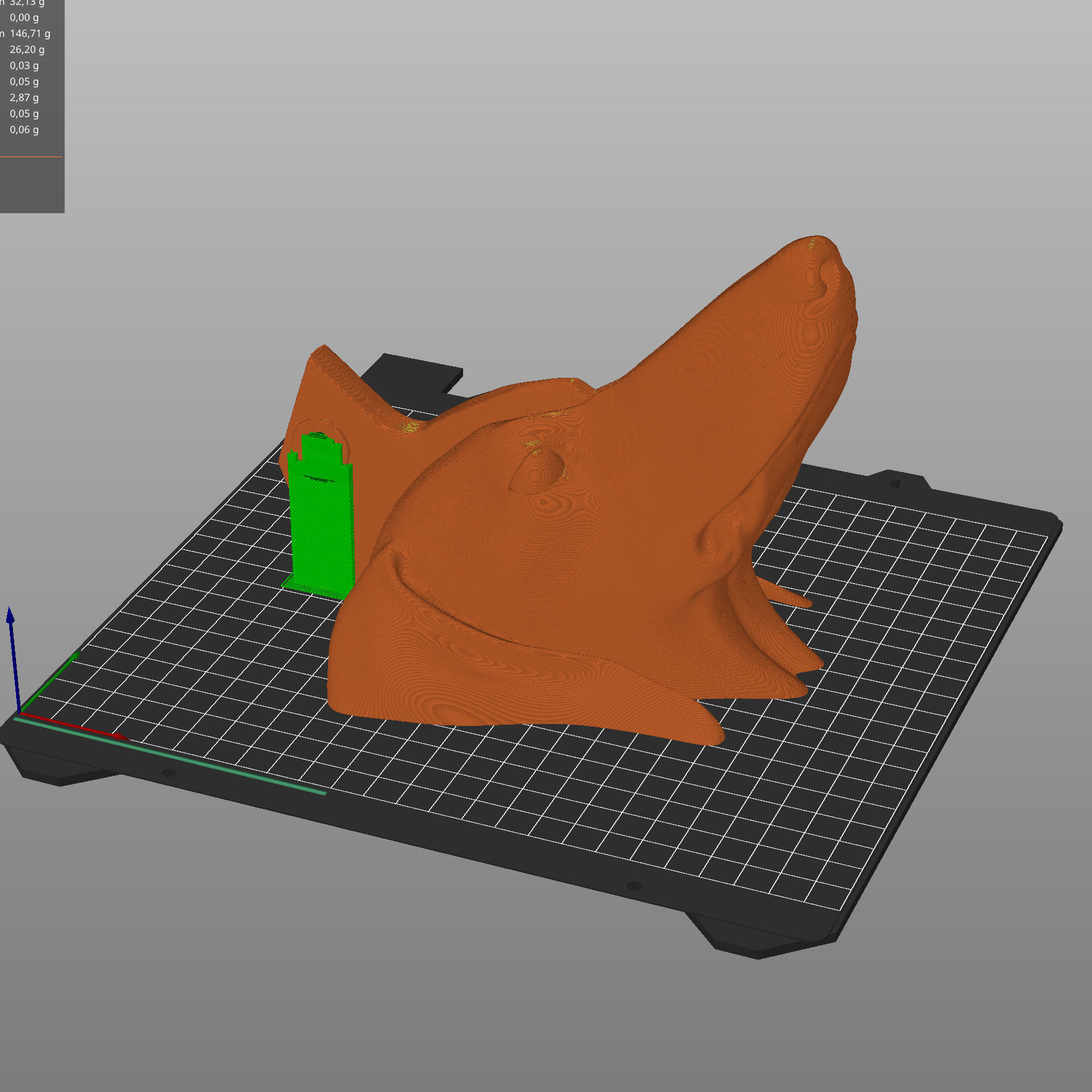 Dog Dachshund-Anubis Bust 3D print model_1