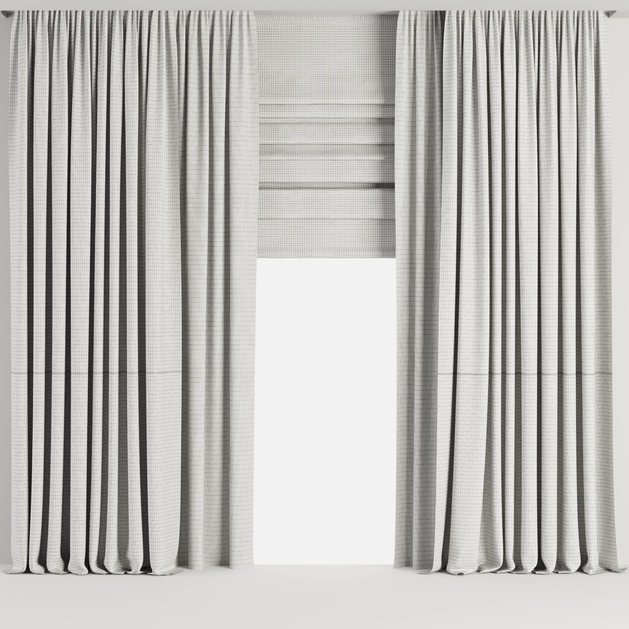 Curtain Set M25 3D model_1
