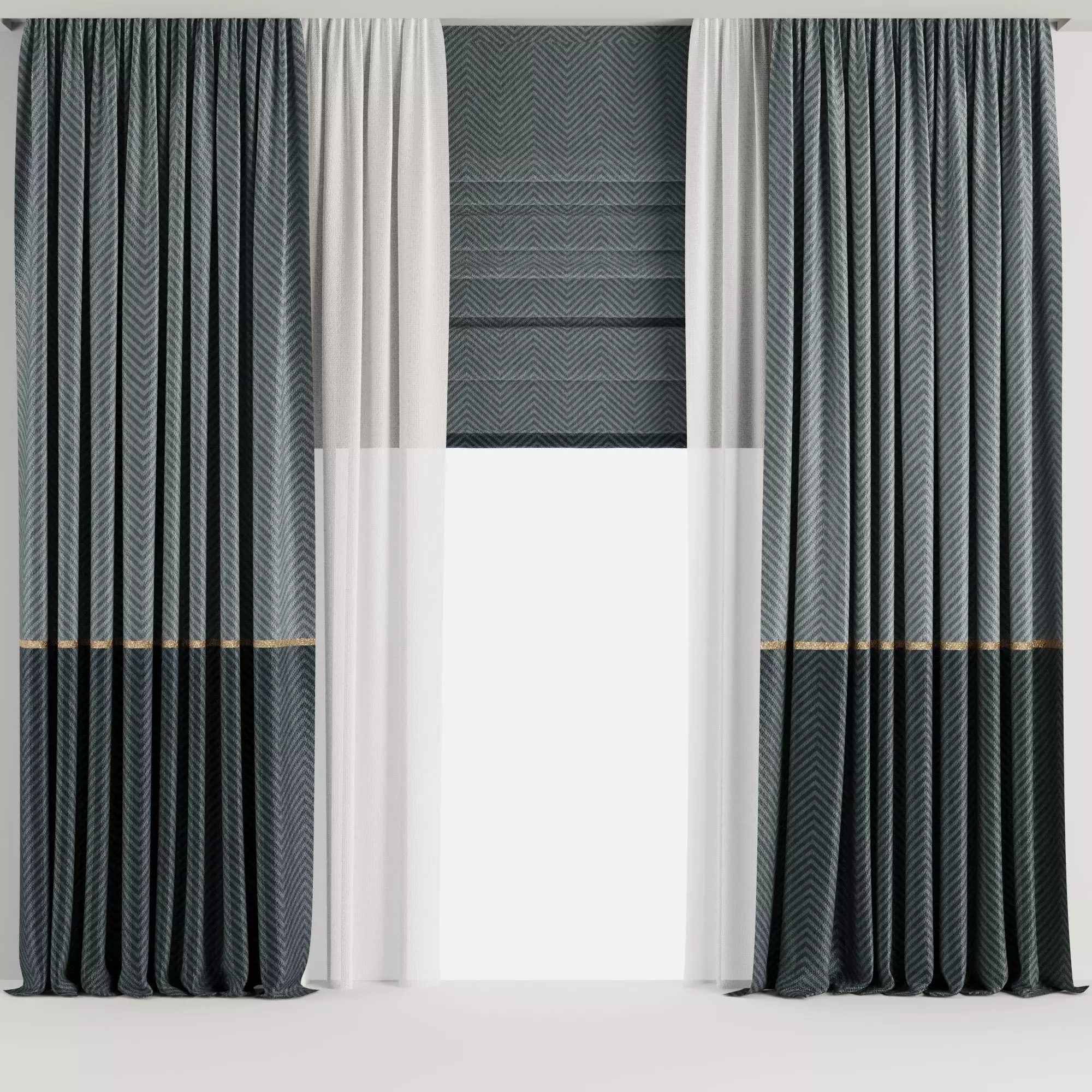 Curtain Set M25 3D model_0