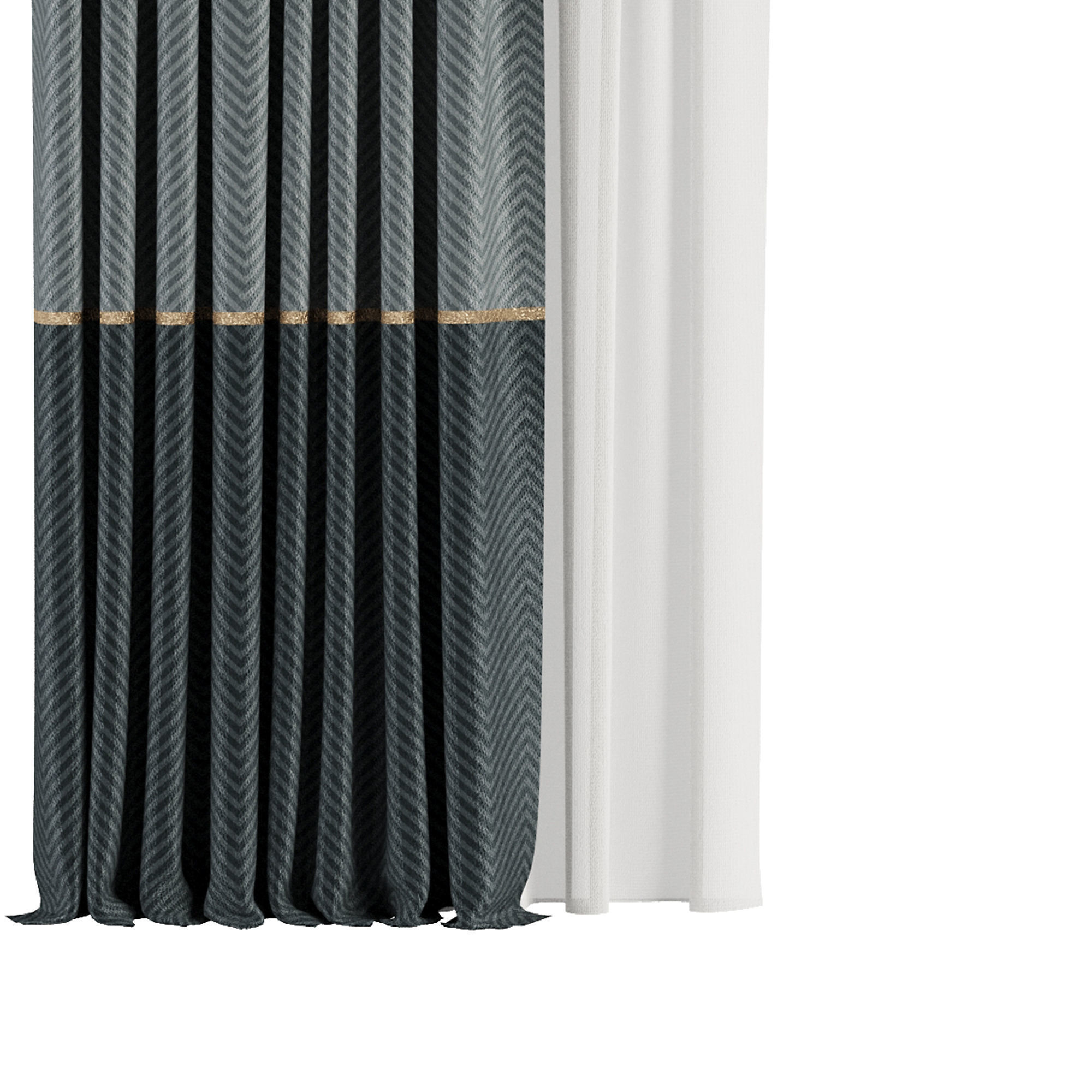 Curtain Set M25 3D model_3