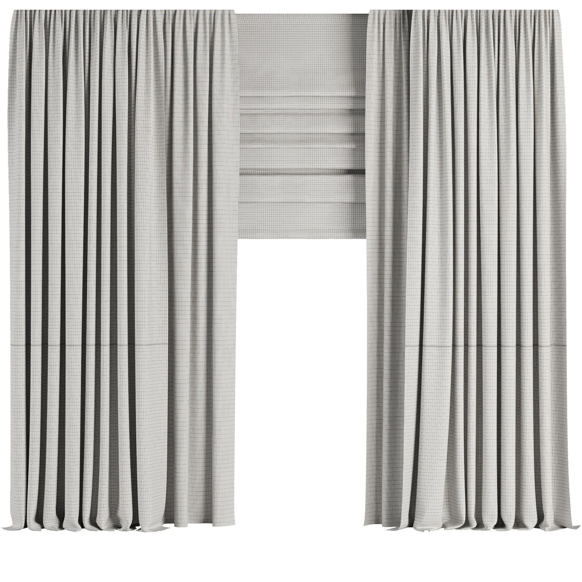 Curtain Set M25 3D model_4