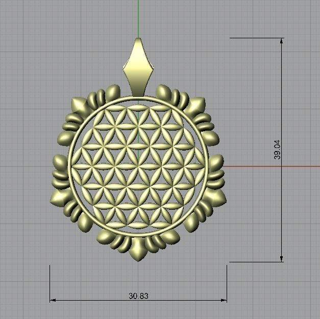 Flor de la vida 3D print model_3