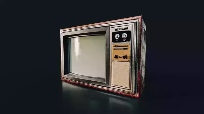 Vintage TV 3D Model Game Ready