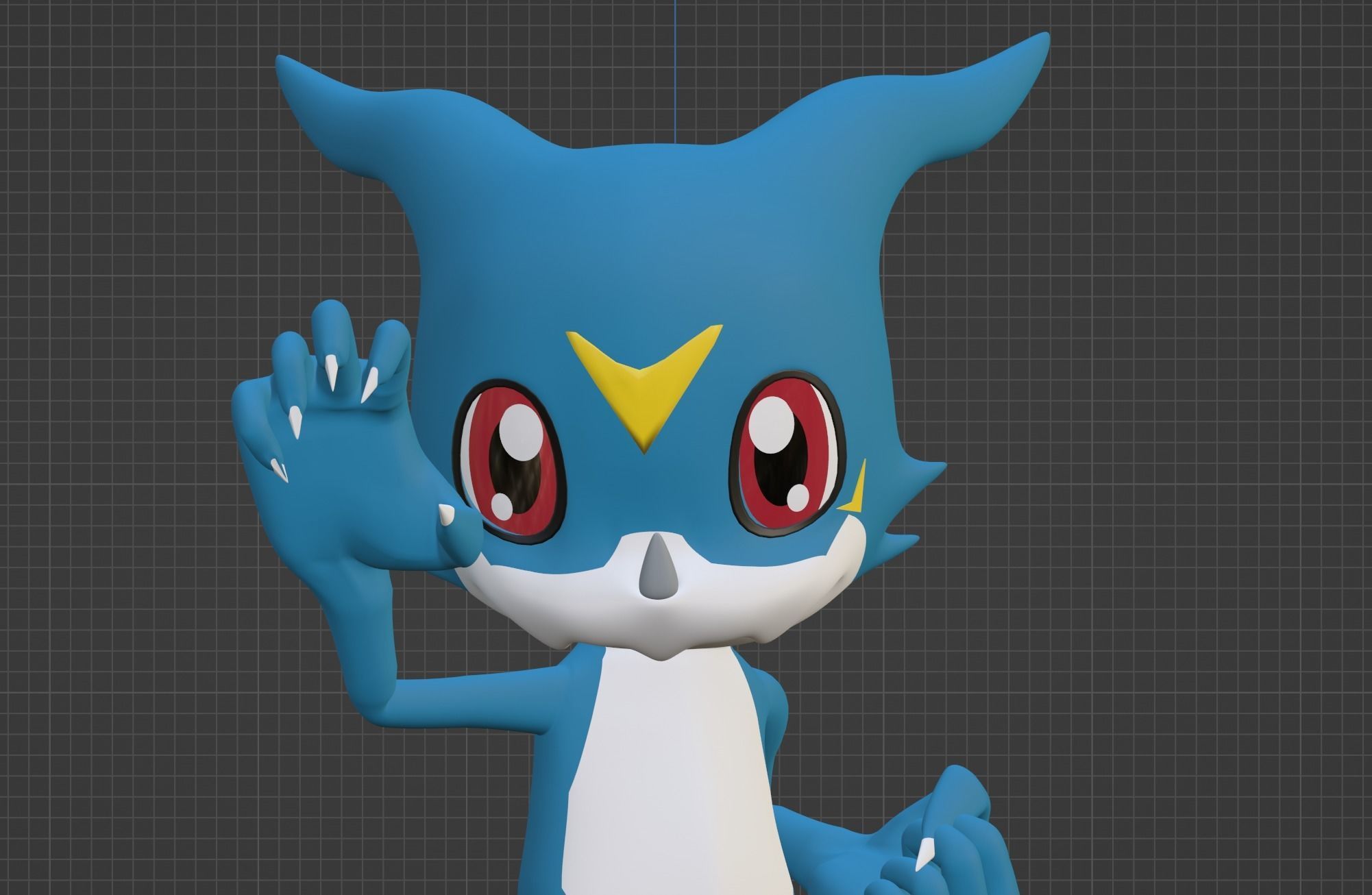 Veemon - Digimon Low-poly 3D model_7