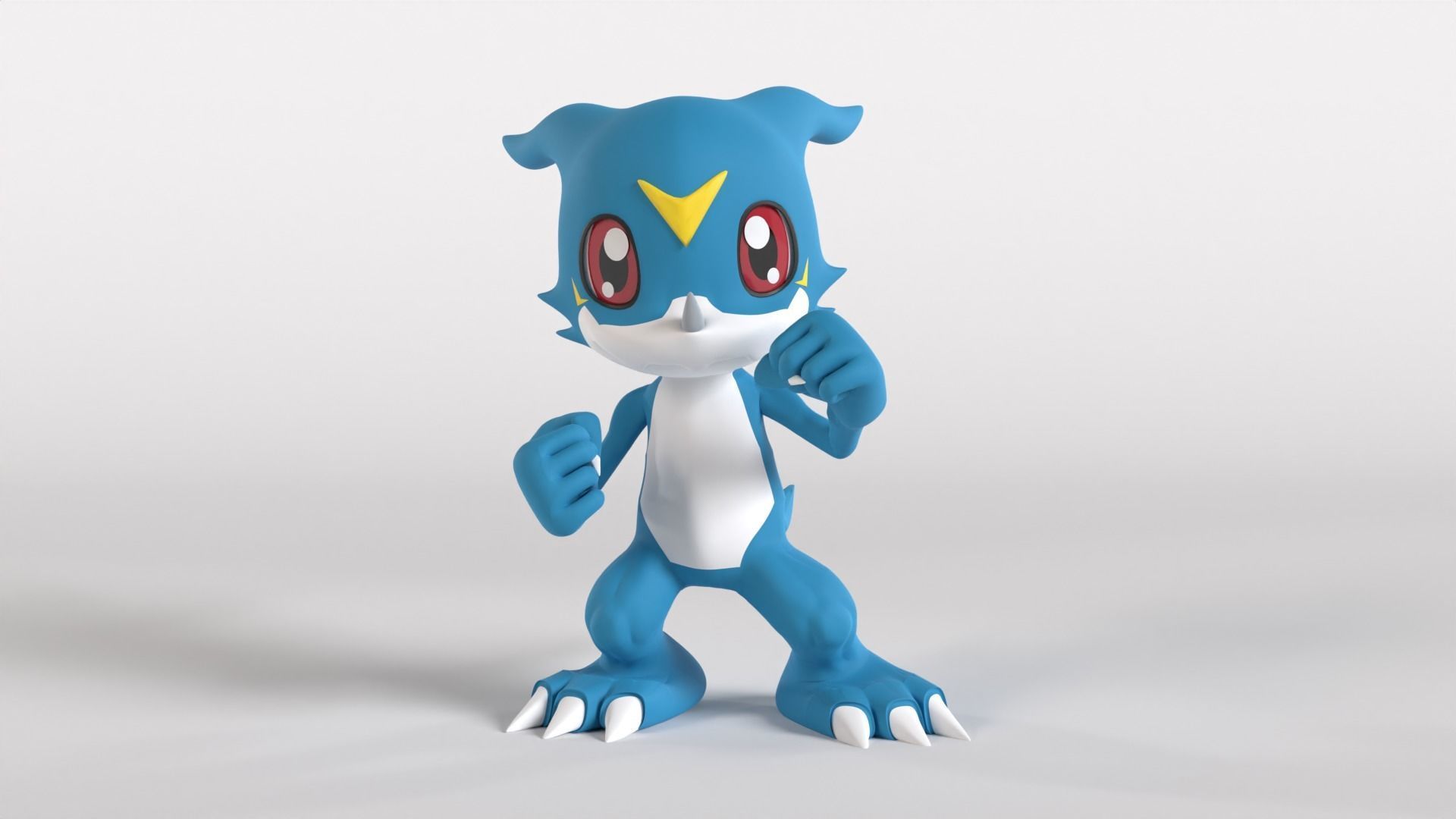 Veemon - Digimon Low-poly 3D model_2