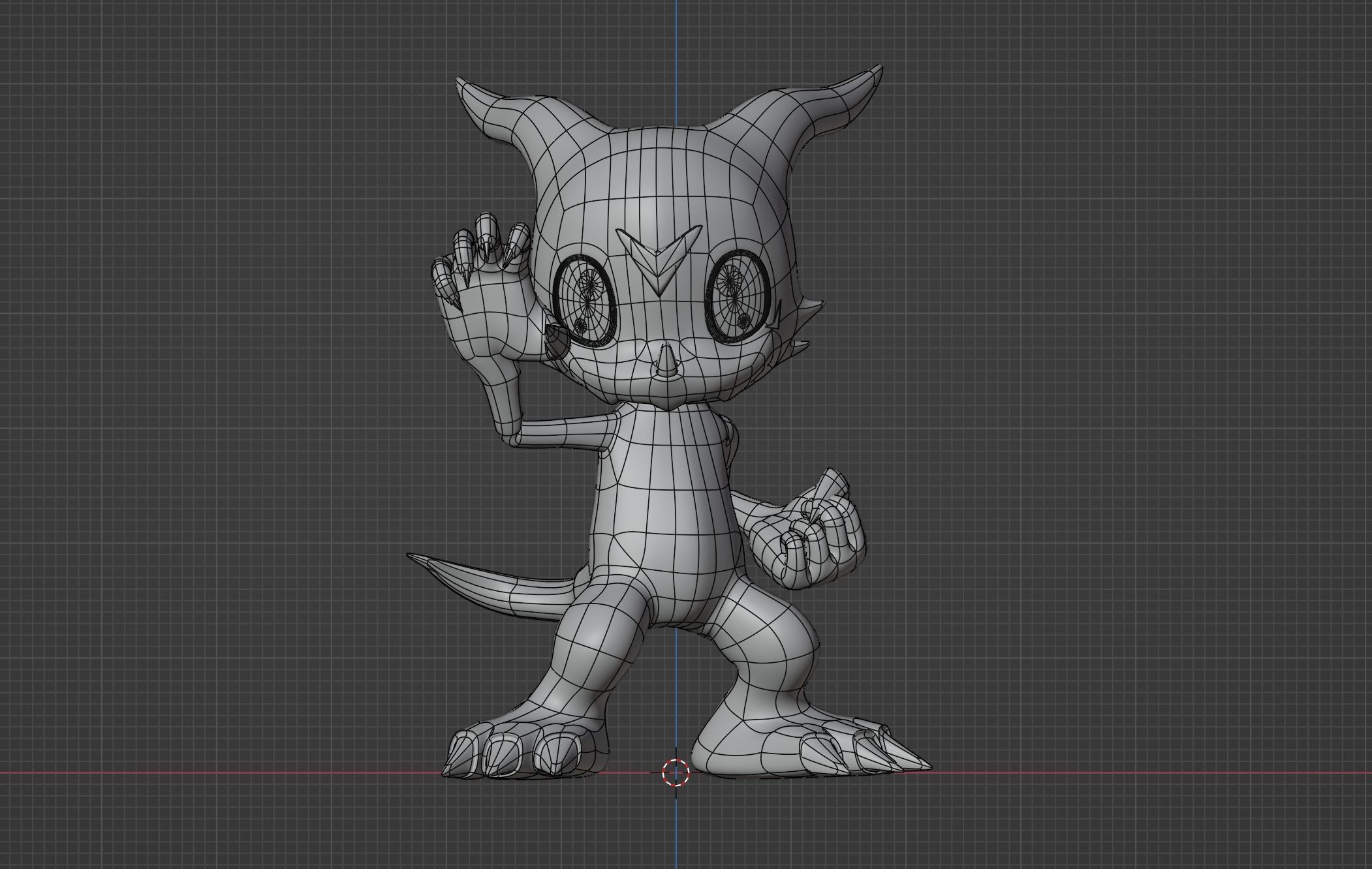 Veemon - Digimon Low-poly 3D model_8