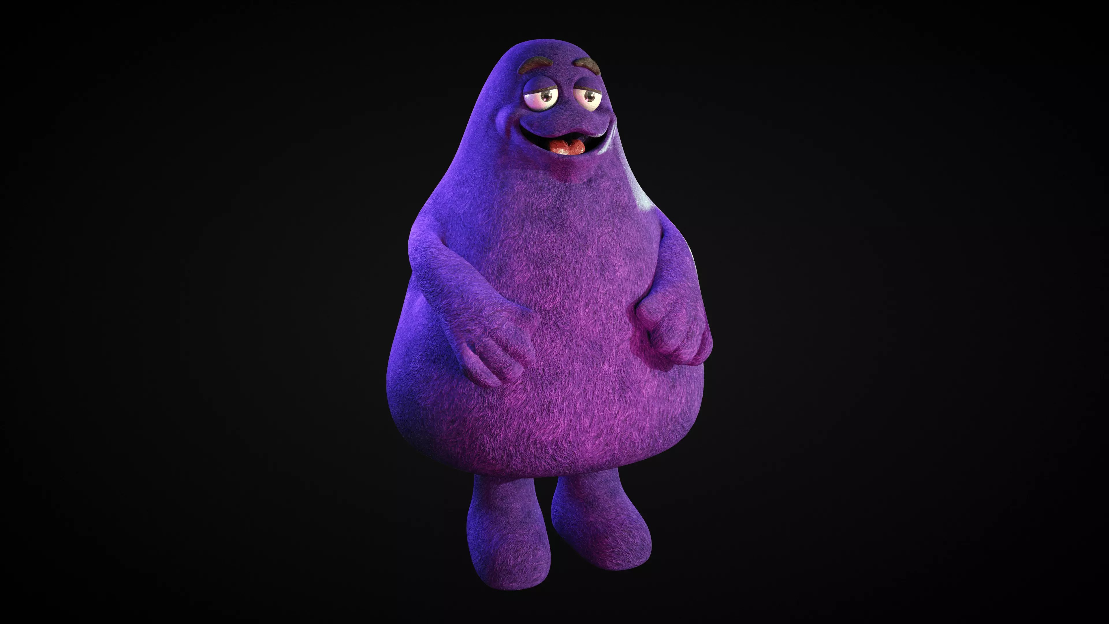 Grimace Low-poly 3D model_0