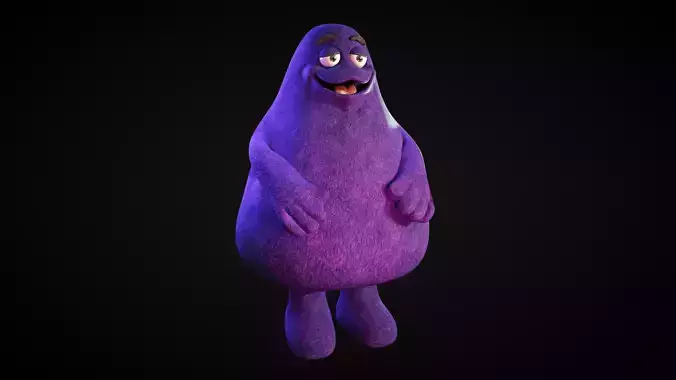 Grimace Low-poly 3D model