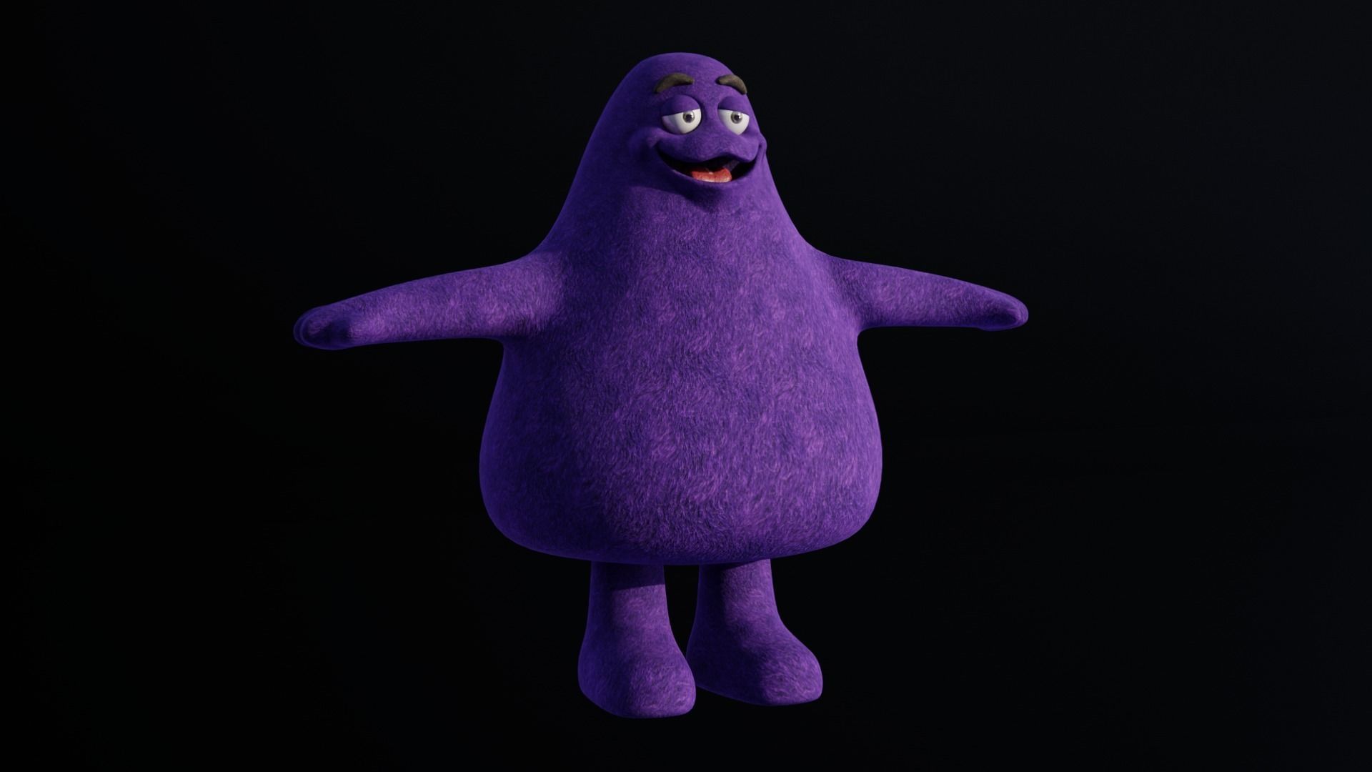 Grimace Low-poly 3D model_1