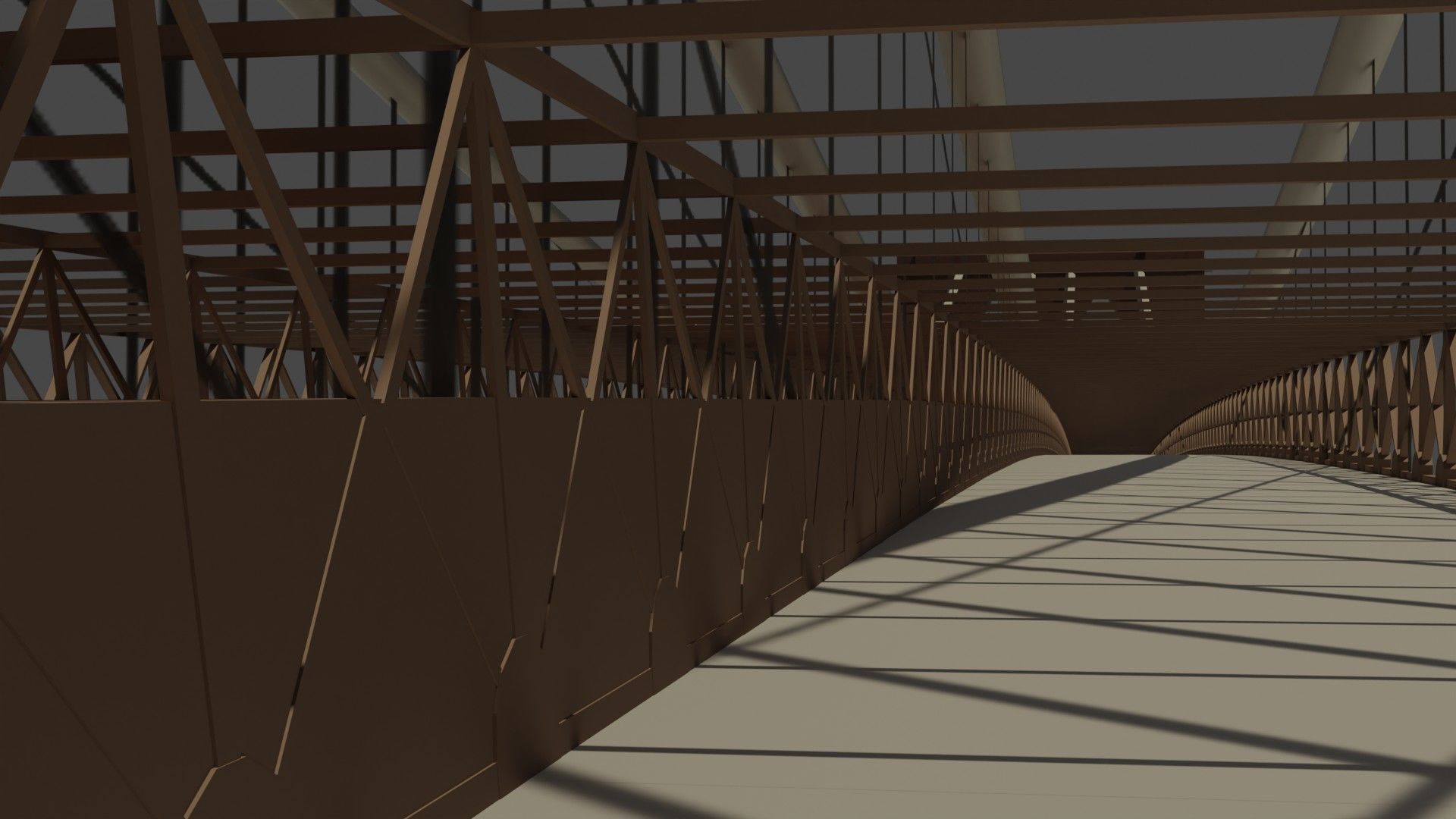 Brooklyn Bridge Low-poly 3D model_1