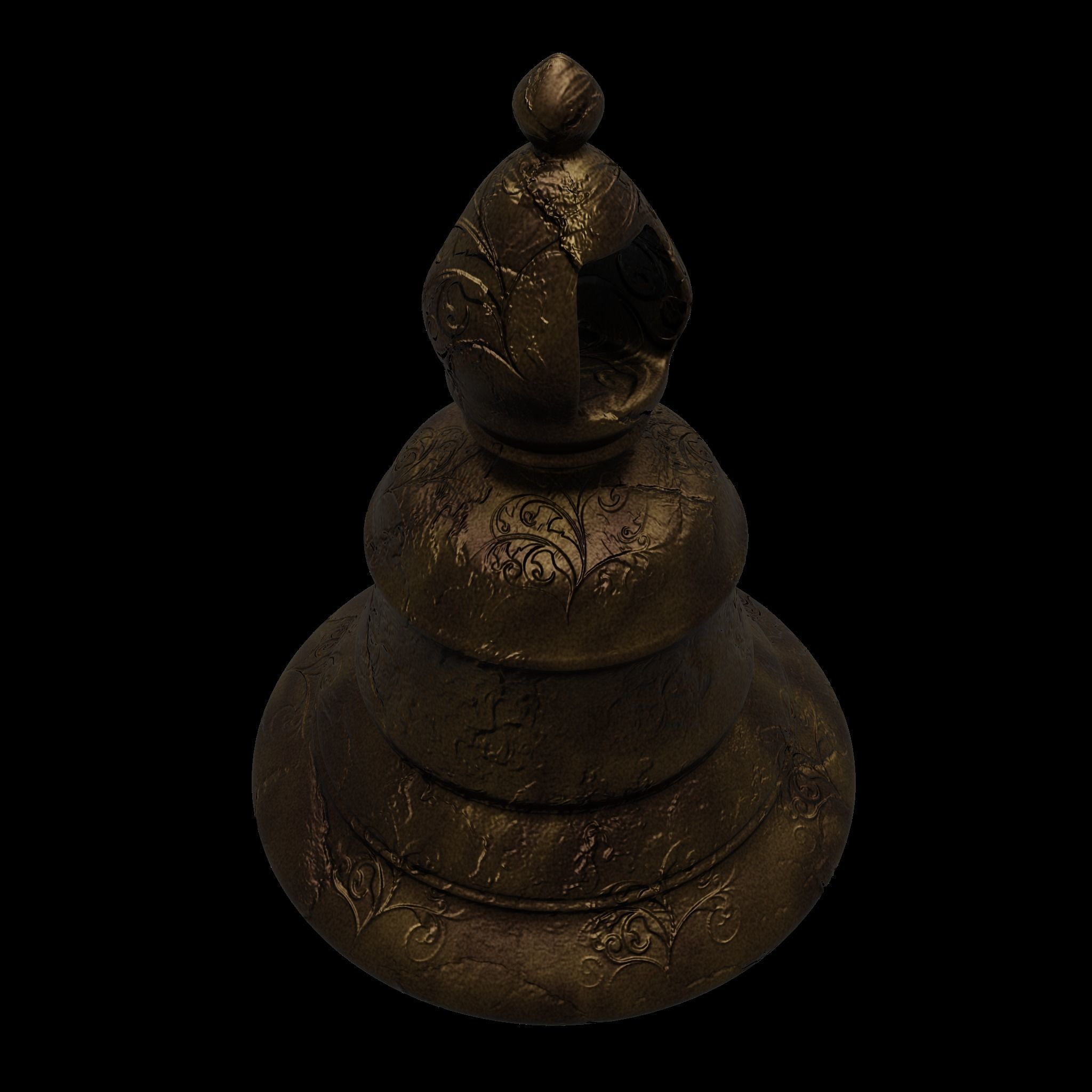 Ancient Bell 3D Model Low-poly 3D model_3