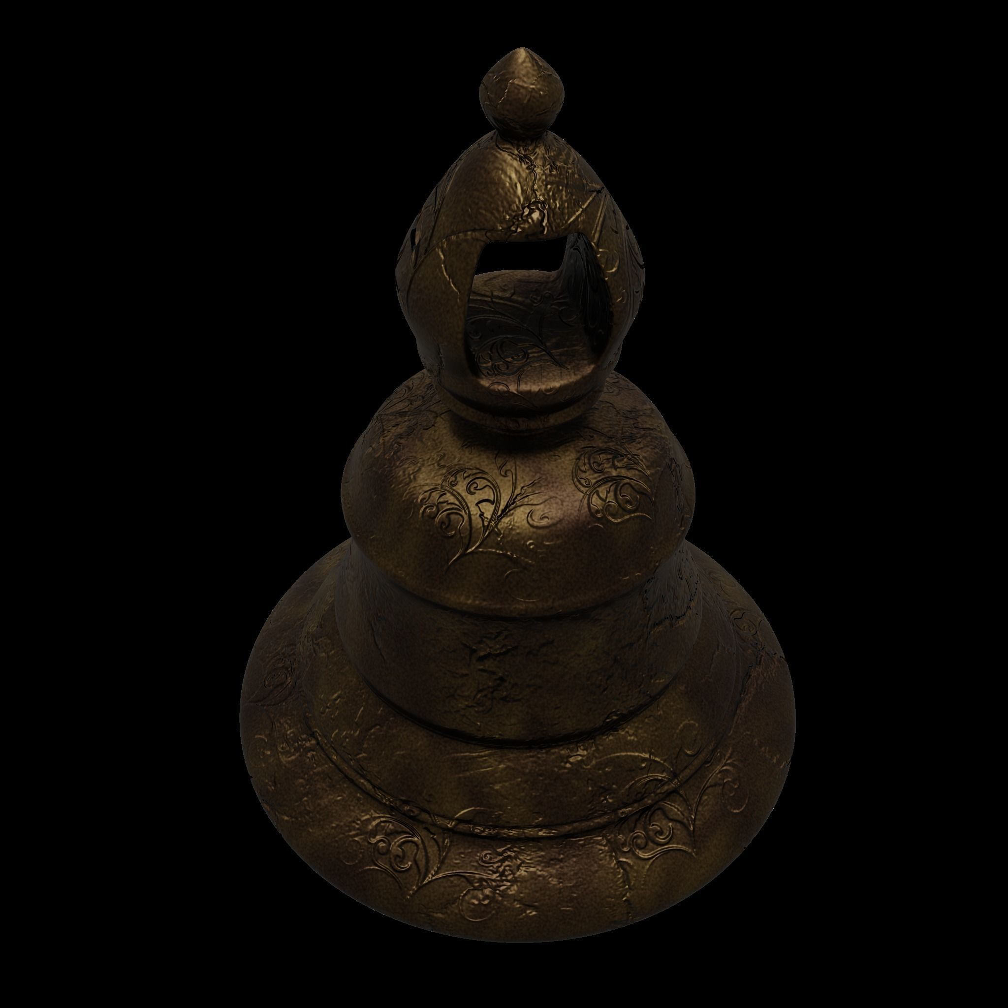 Ancient Bell 3D Model Low-poly 3D model_12