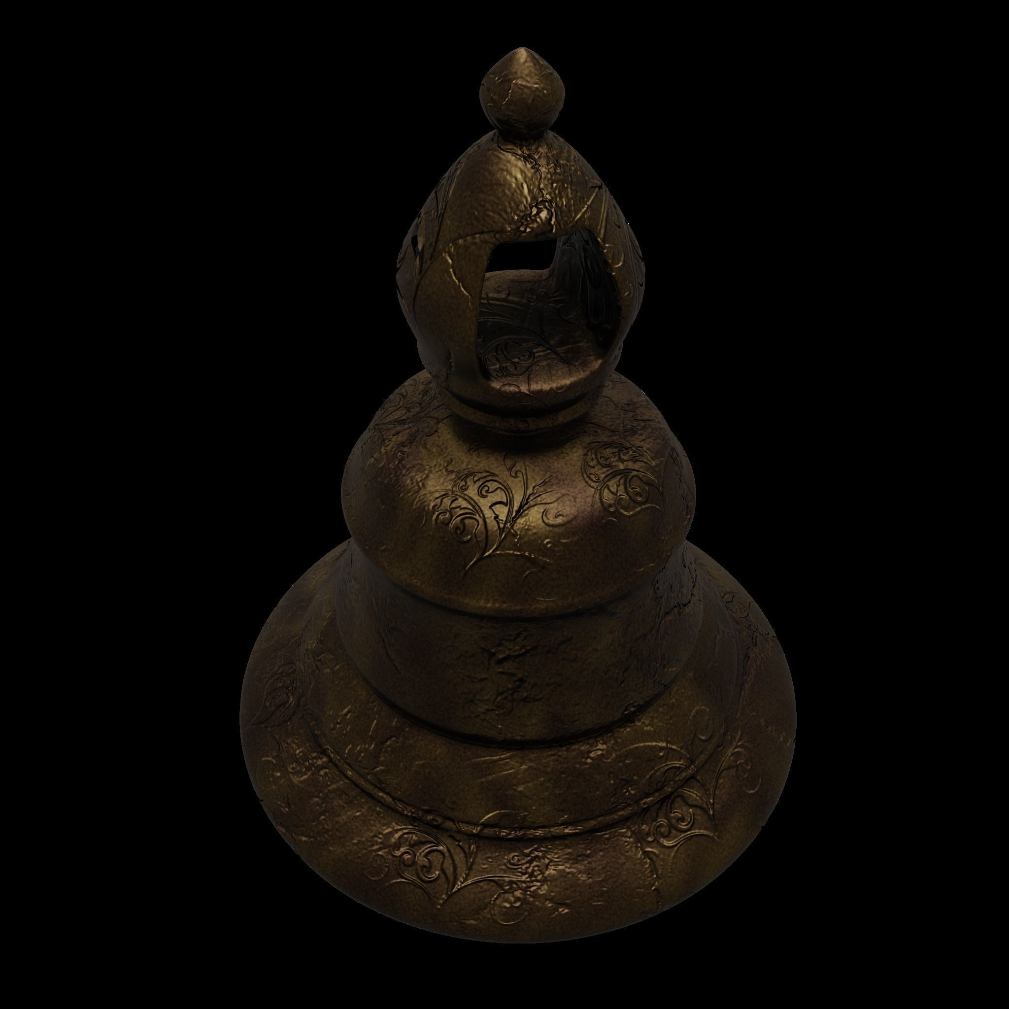 Ancient Bell 3D Model Low-poly 3D model_13