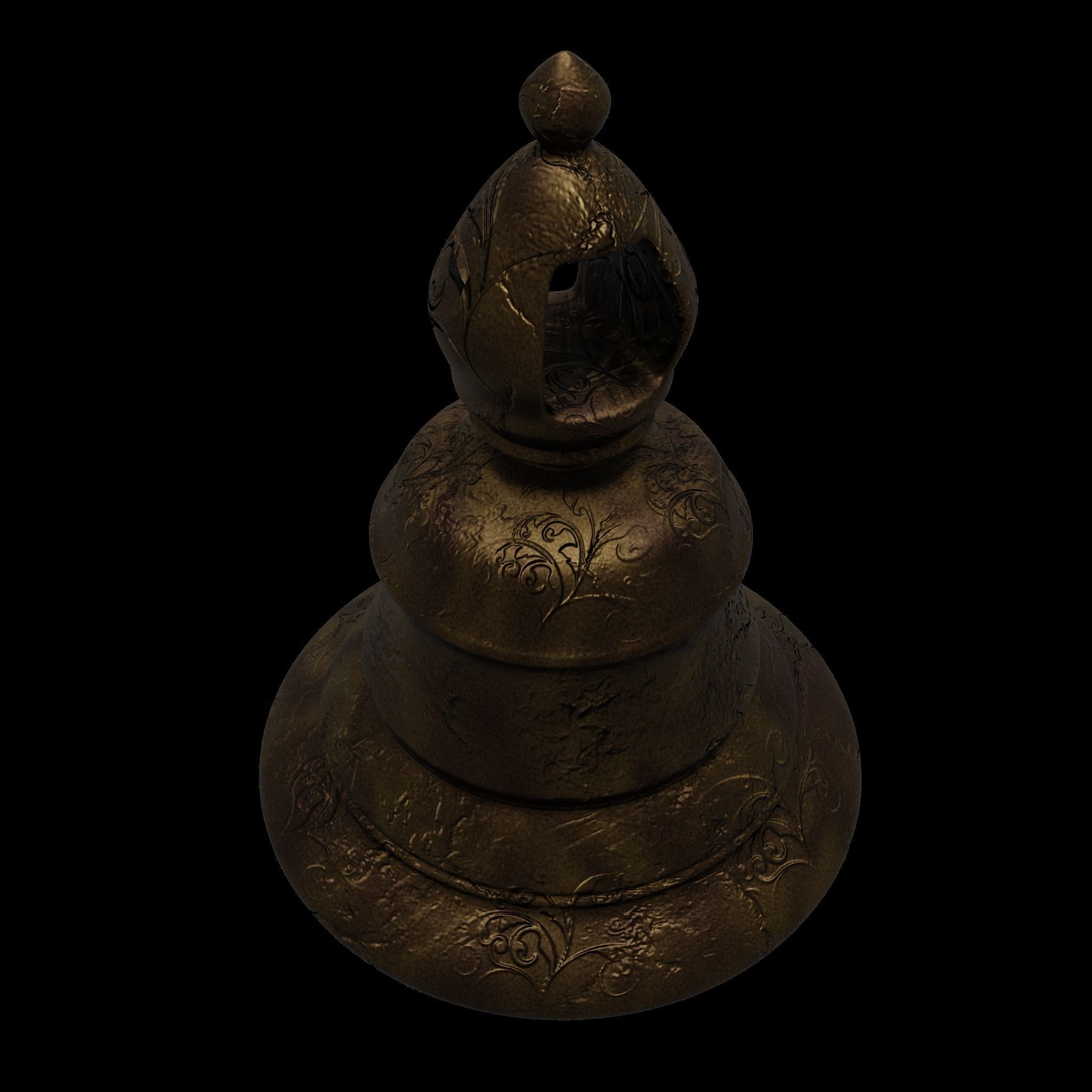 Ancient Bell 3D Model Low-poly 3D model_15