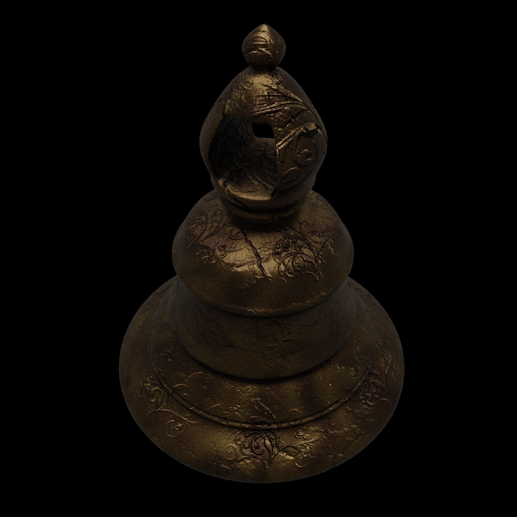 Ancient Bell 3D Model Low-poly 3D model_23