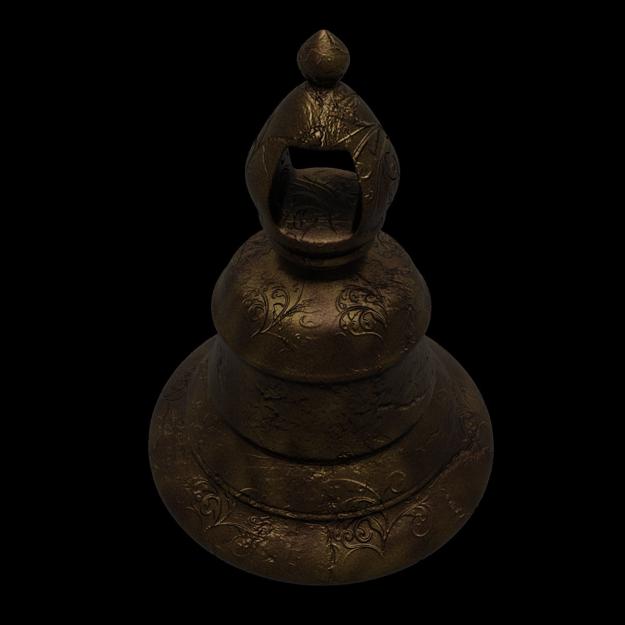 Ancient Bell 3D Model Low-poly 3D model_10