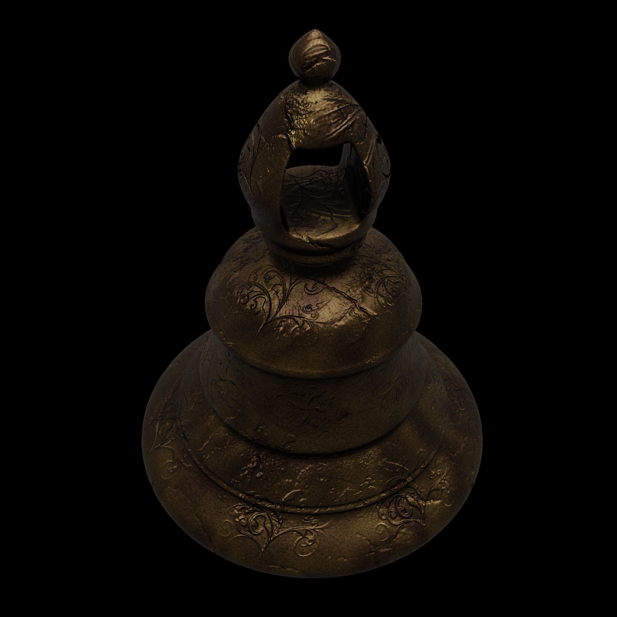 Ancient Bell 3D Model Low-poly 3D model_26