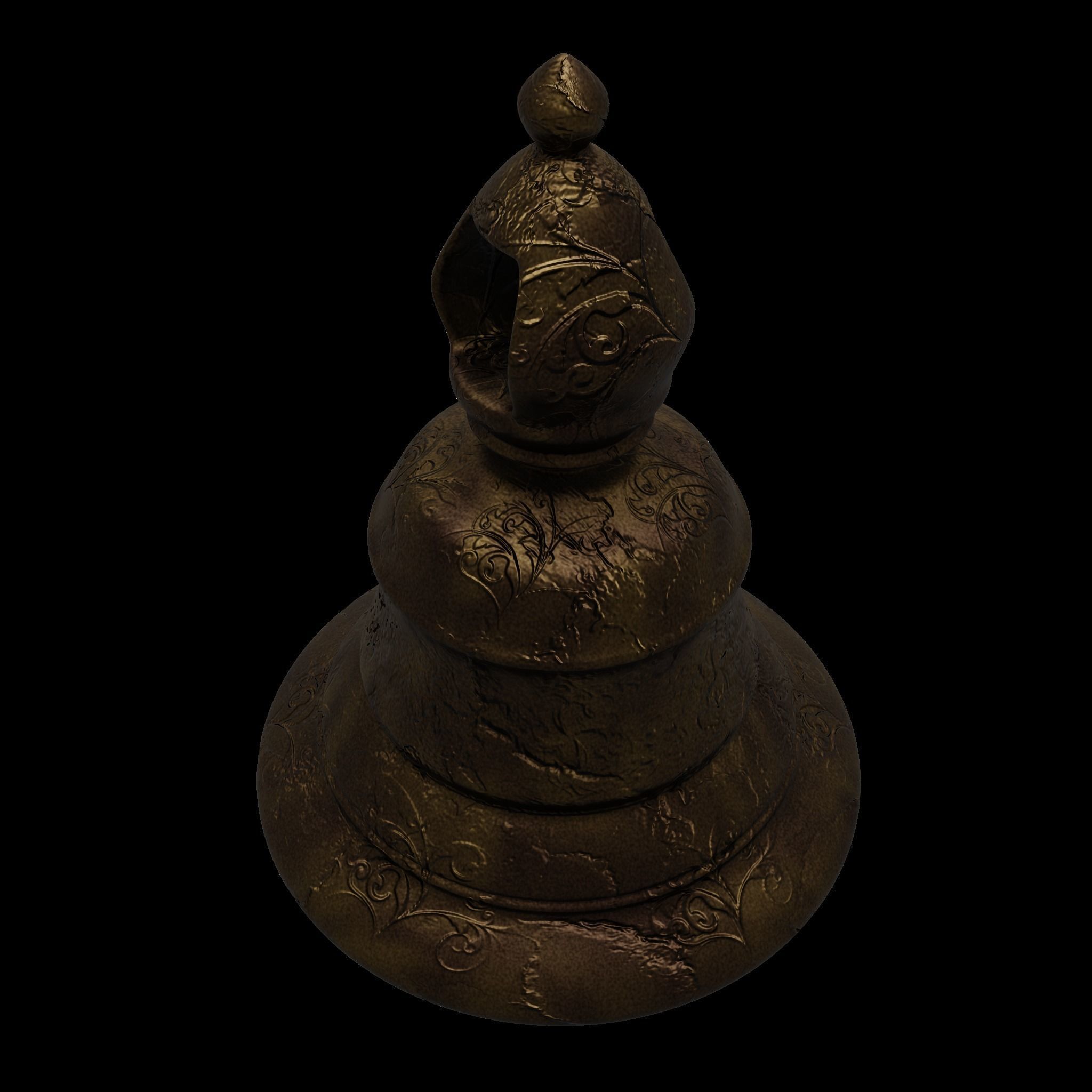 Ancient Bell 3D Model Low-poly 3D model_7