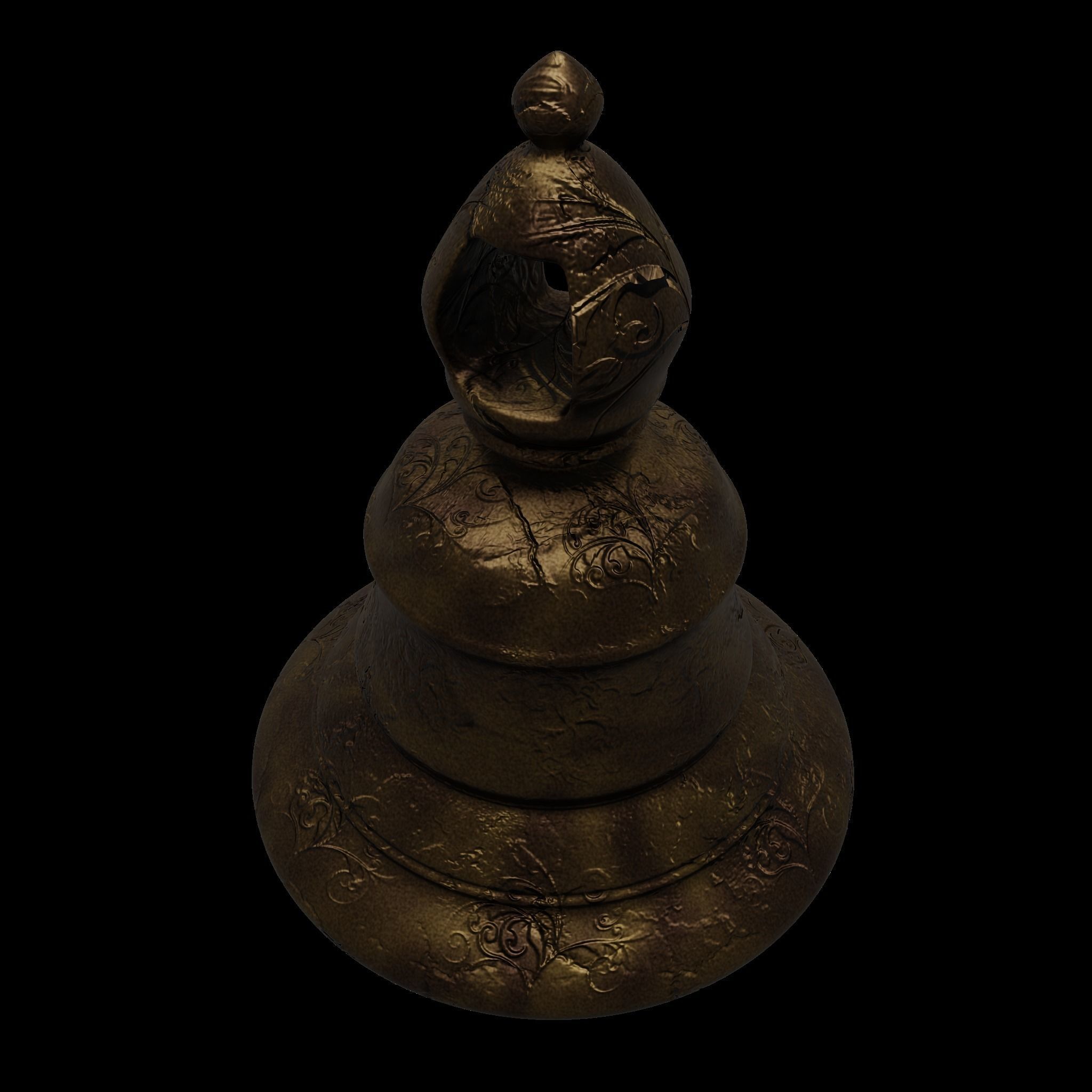 Ancient Bell 3D Model Low-poly 3D model_22