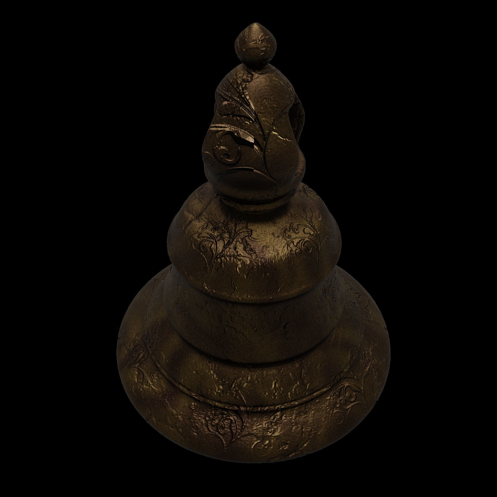 Ancient Bell 3D Model Low-poly 3D model_17