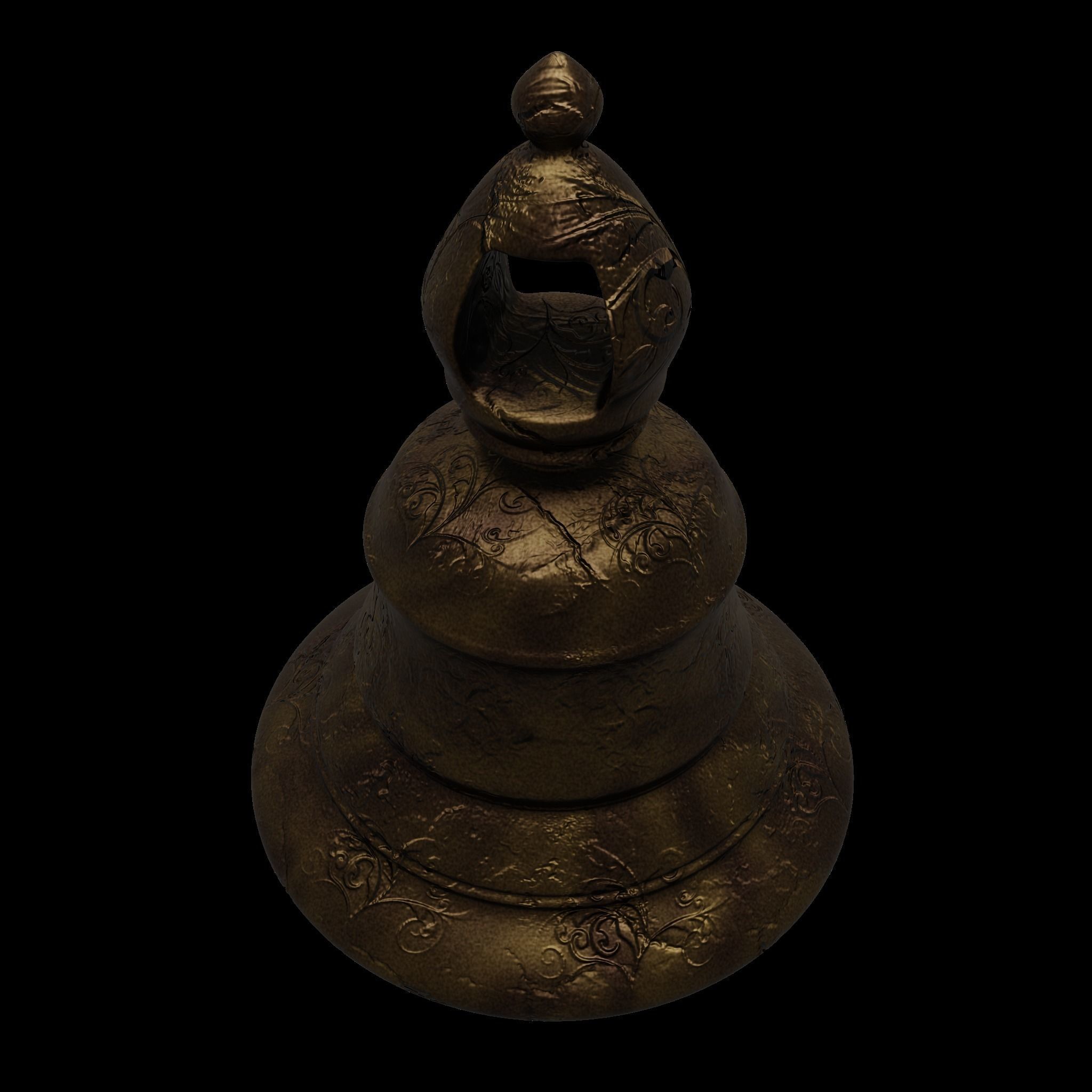 Ancient Bell 3D Model Low-poly 3D model_24