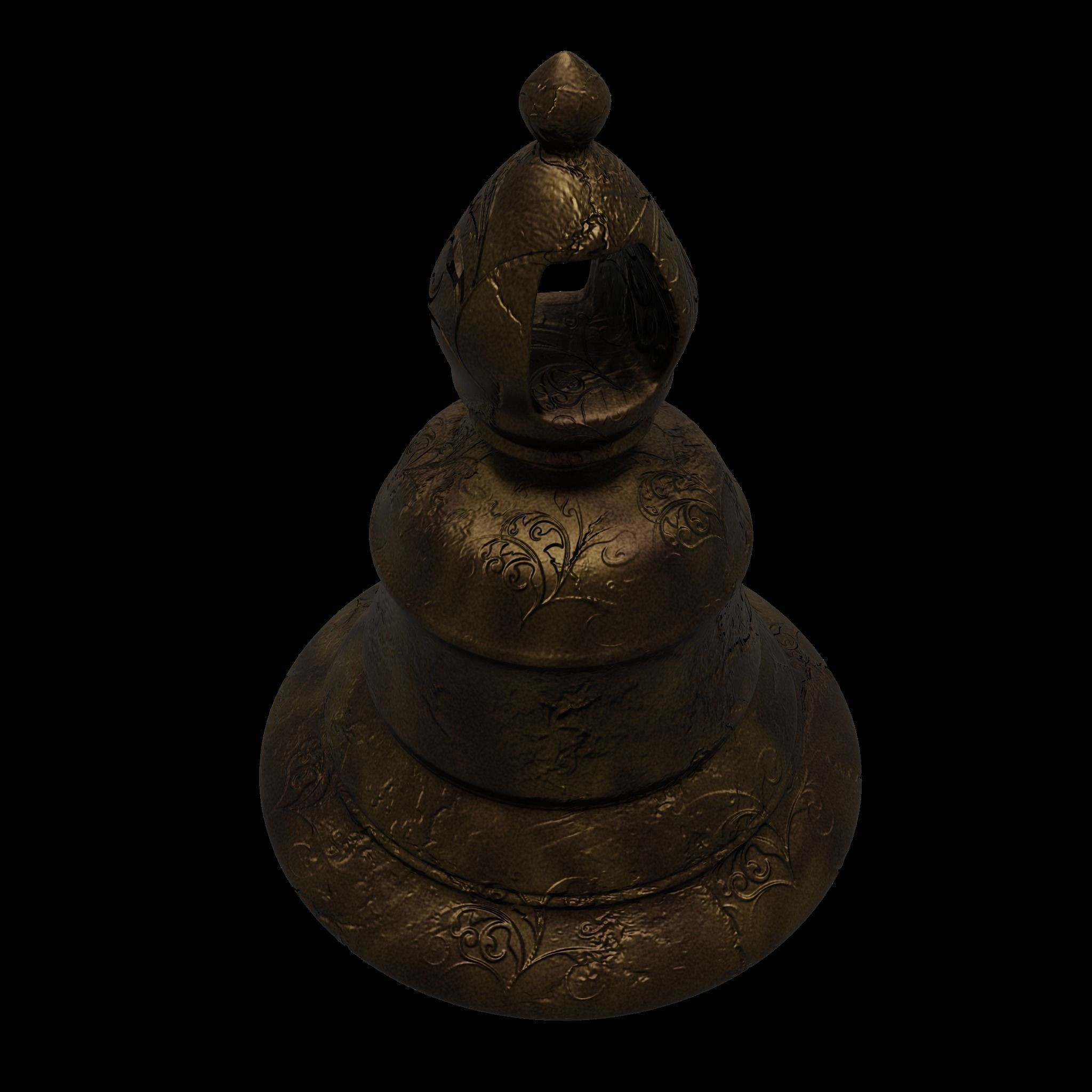 Ancient Bell 3D Model Low-poly 3D model_14